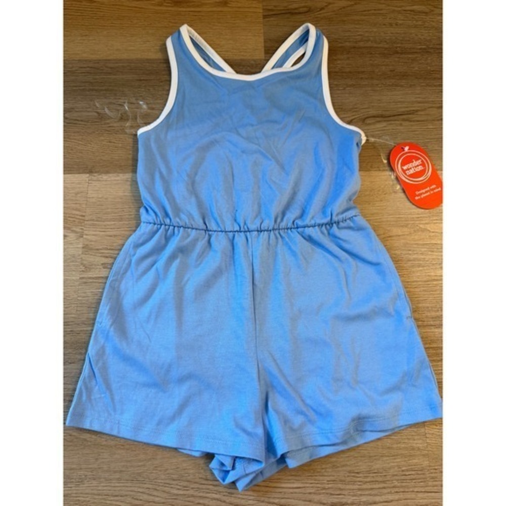 Girl romper large plus cross back